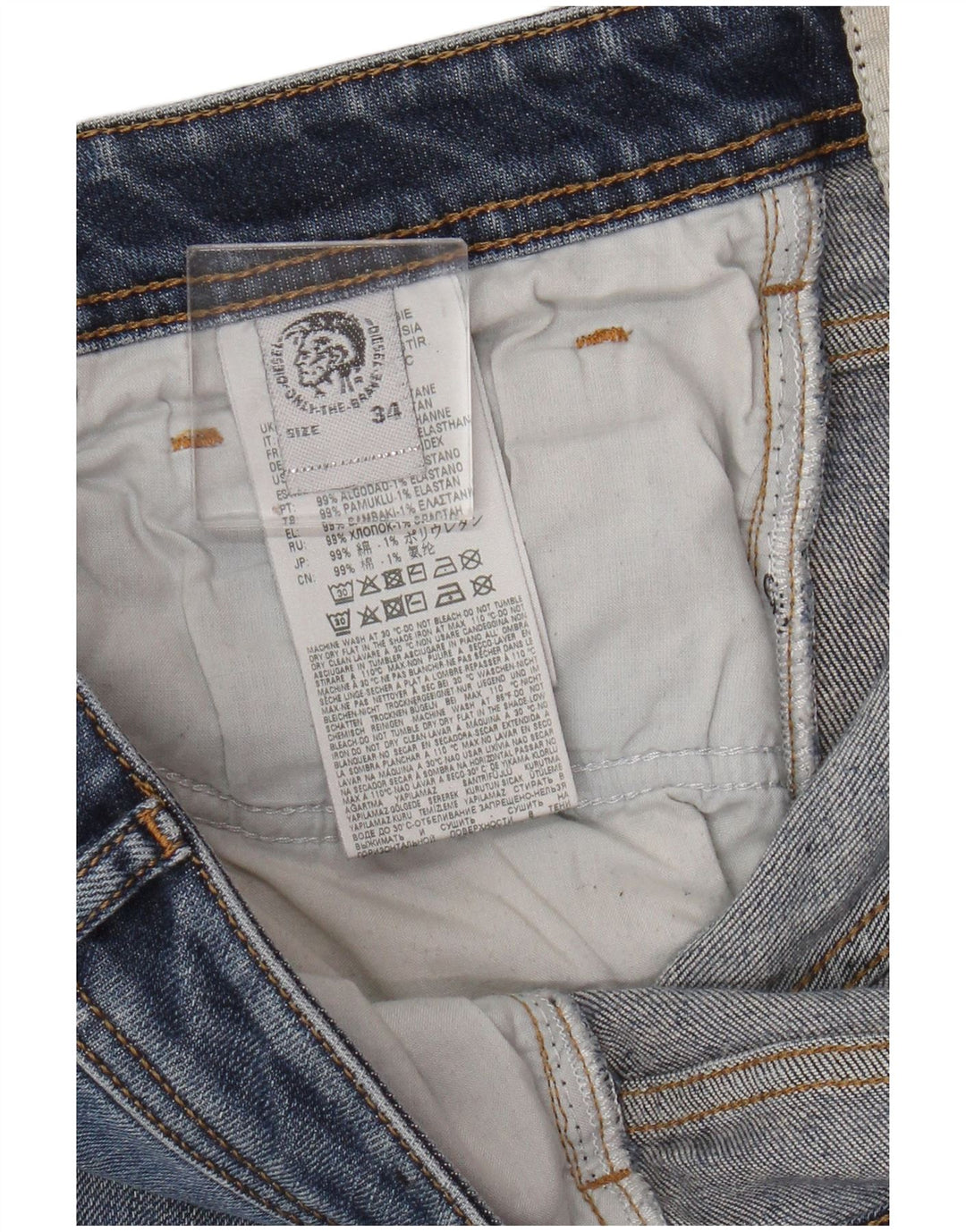 Jeans Bootcut pentru bărbați Diesel W34 L34 Bumbac albastru