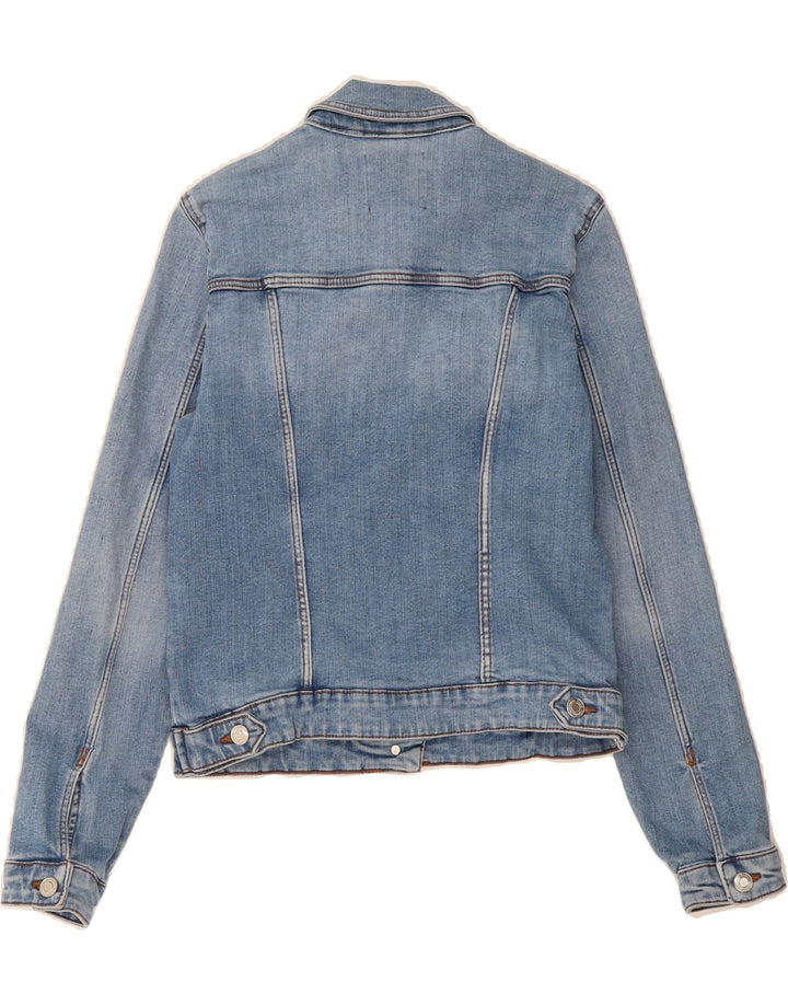 ZARA Womens Denim Jacket UK 14 Large Blue Cotton Vintage Zara and Second-Hand Zara from Messina Hembry 