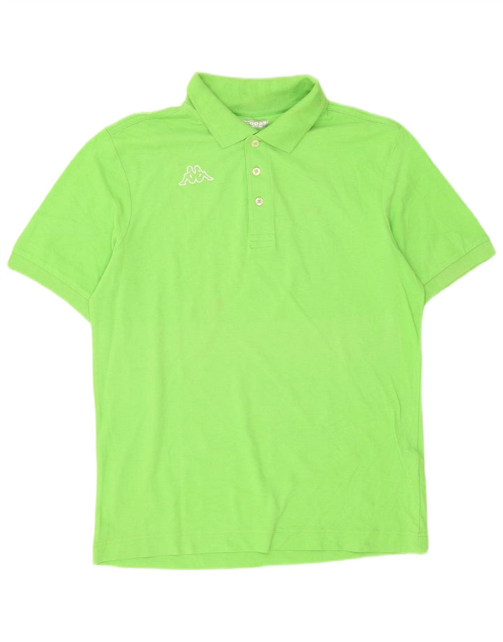 Tricou polo pentru bărbați Kappa, bumbac verde mediu