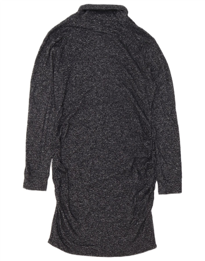 Rochie Athleta pentru femei cu gât rulat, rochie cu pulover, UK 14, mediu, bleumarin, raion pătat