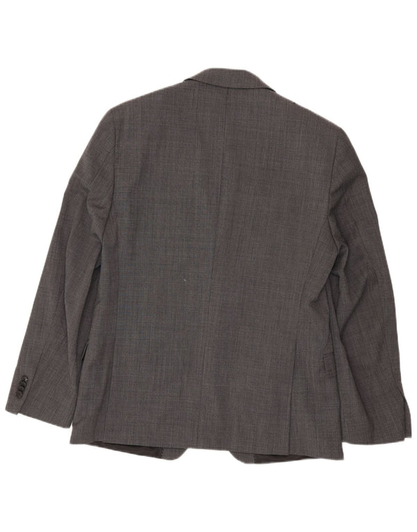 Sacou Tommy Hilfiger pentru bărbați, cu 2 nasturi, UK 42 XL, lână cu carouri gri