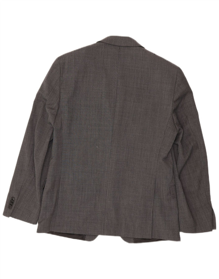 Sacou Tommy Hilfiger pentru bărbați, cu 2 nasturi, UK 42 XL, lână cu carouri gri