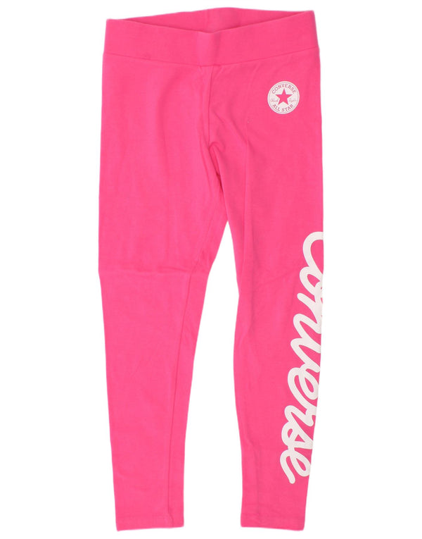 Leggings Converse pentru fete Chuck Taylor Graphic 10-11 ani, bumbac roz mediu