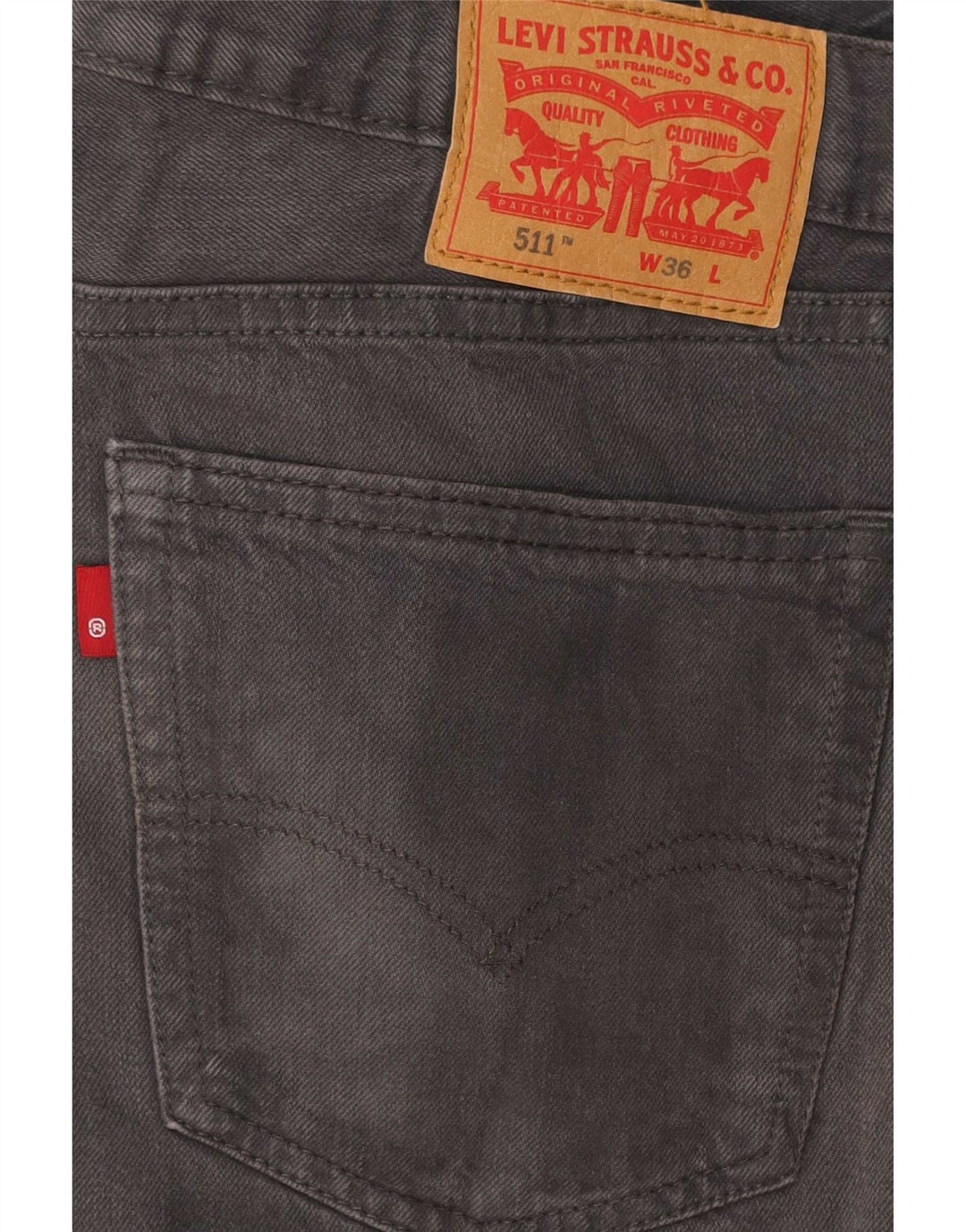 Pantaloni scurți Levi's 511 Denim Large W36 Gri Bumbac