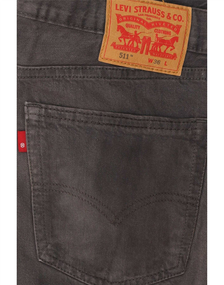 Pantaloni scurți Levi's 511 Denim Large W36 Gri Bumbac