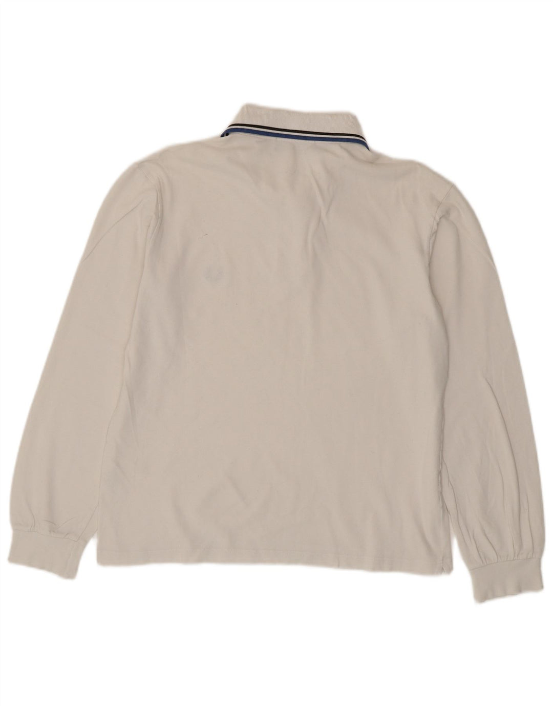 Cămașă polo cu mânecă lungă pentru bărbați Fred Perry, bumbac alb mediu