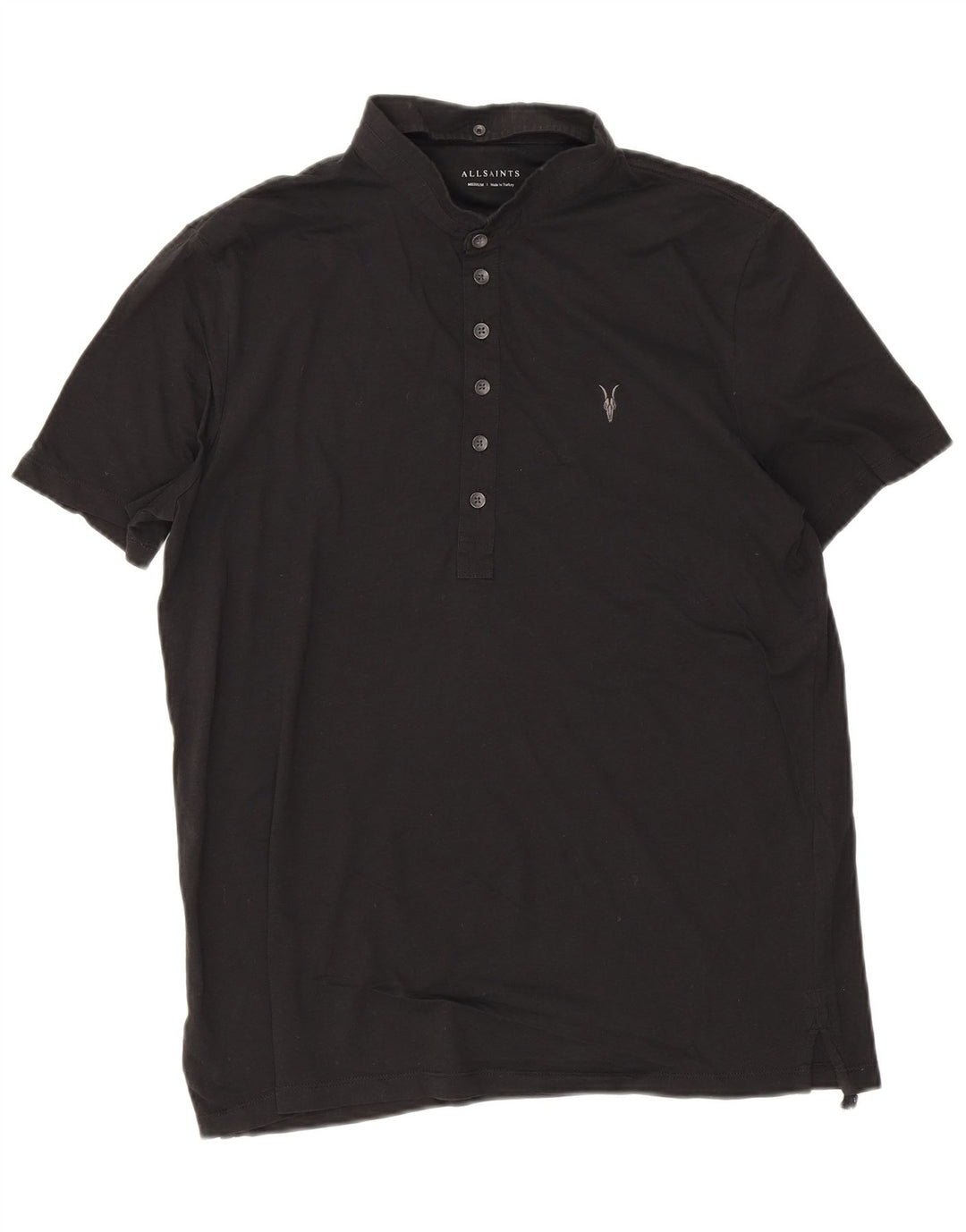 Tricou polo pentru bărbați All Saints, bumbac mediu negru