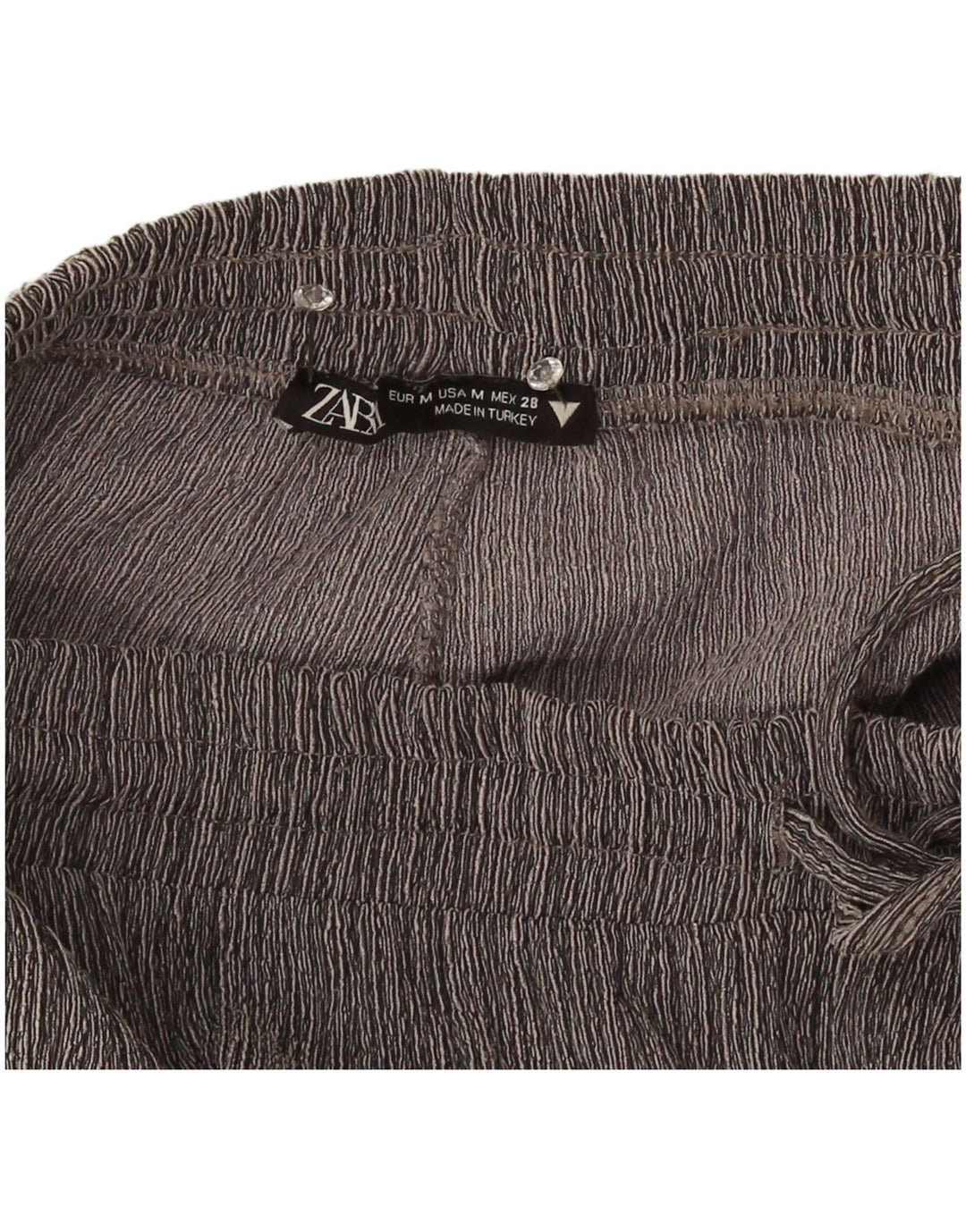 Pantaloni casual pentru femei Zara cu picioare late Mediu L30 L29 Gri Poliester Modern