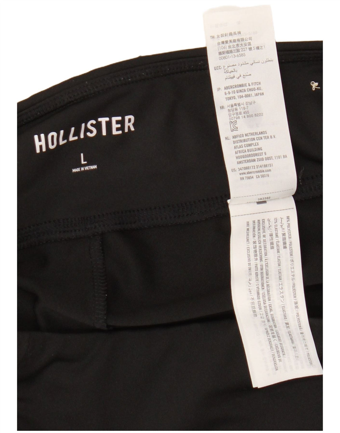 Leggings Hollister pentru femei UK 16, mare, negru, poliester color bloc