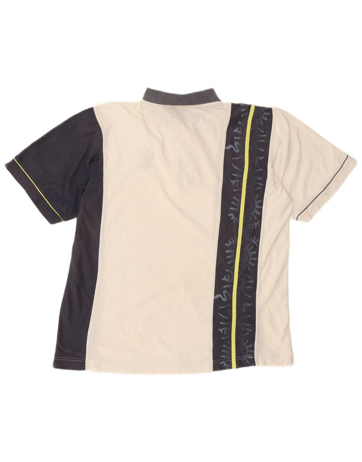 Tricou polo LOTTO Rugby pentru bărbați Marea Britanie 40/42 Poliester mare, alb, bloc de culoare