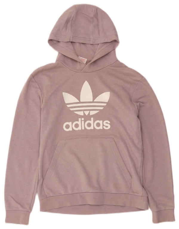 Pulover cu glugă cu grafic Adidas pentru băieți 13-14 ani, mov, bumbac
