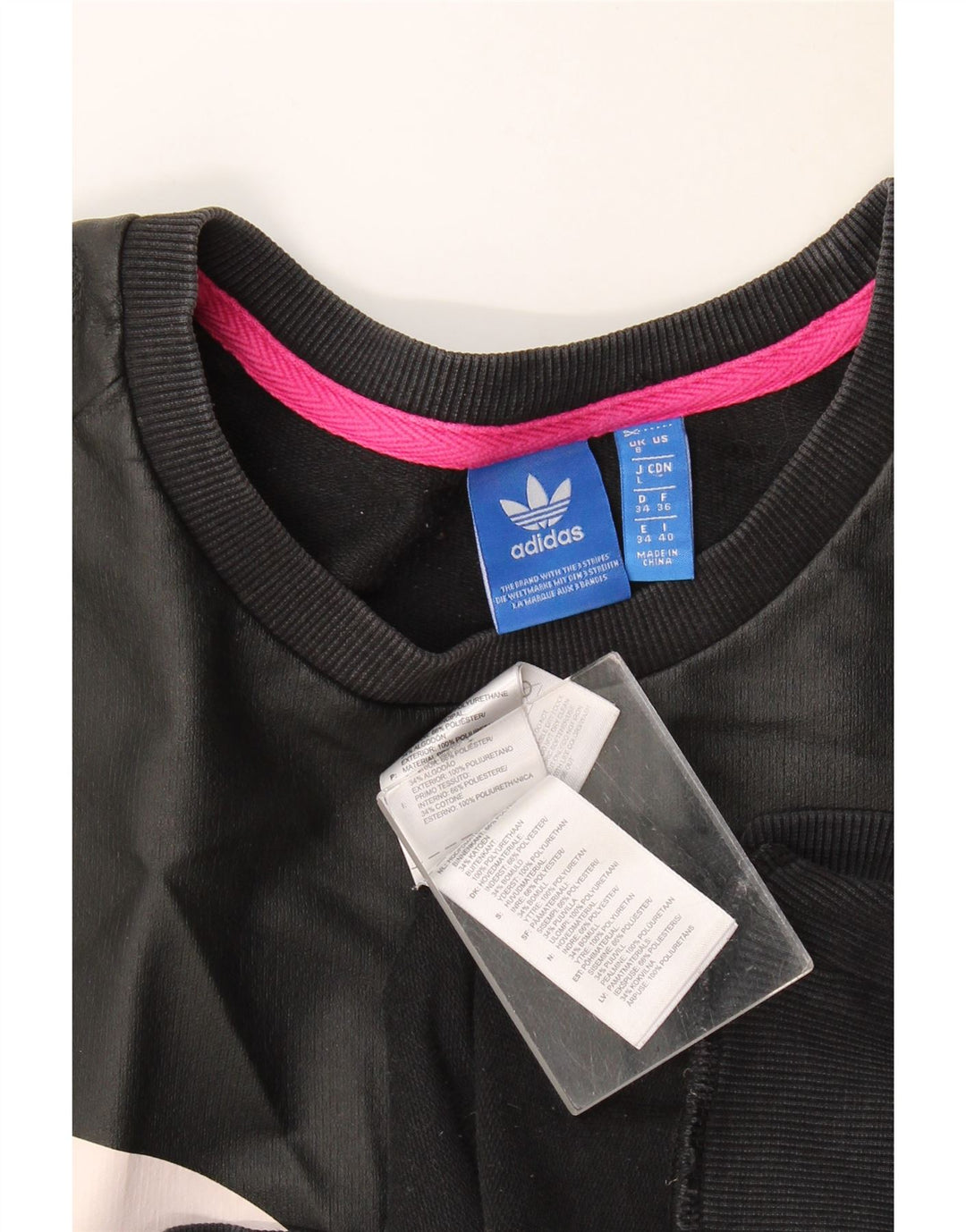 Pulover adidas pentru femei grafic supradimensionat UK 8 mic negru