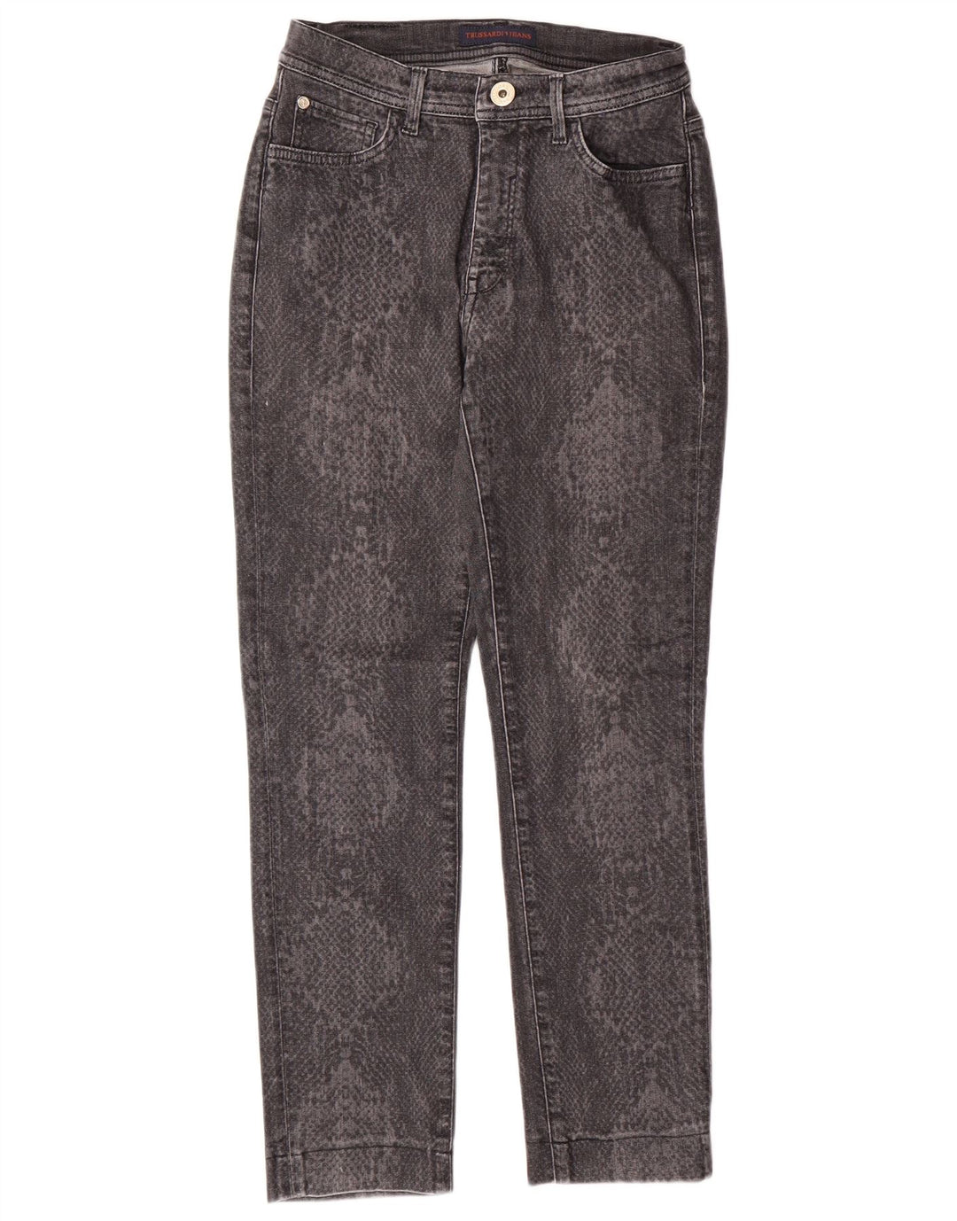 TRUSSARDI Womens Straight Jeans IT 41 Medium W27 L26 Grey