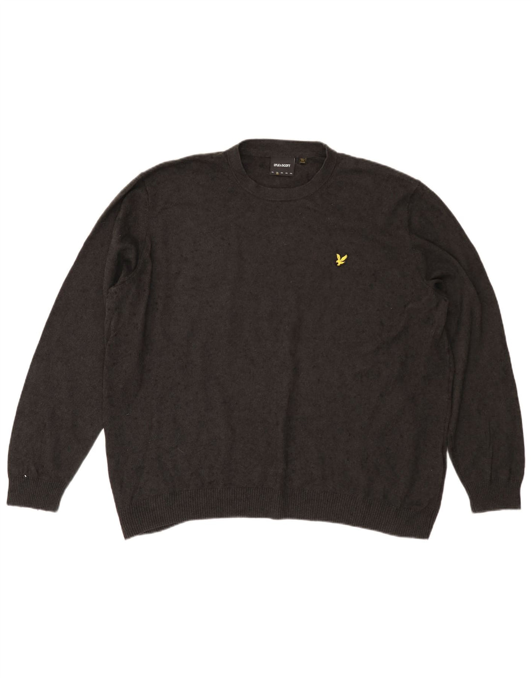 Pulover Lyle & Scott pentru bărbați, cu gât roșu, bumbac gri 2XL