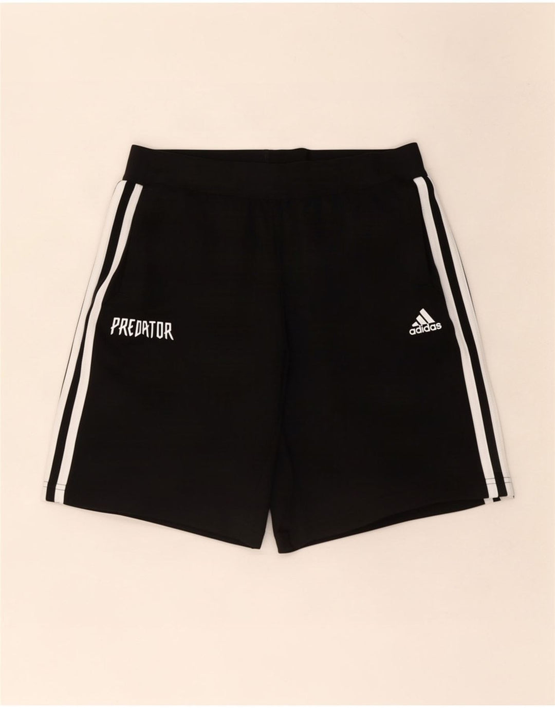 Pantaloni scurți sport Predator Adidas băieți 13-14 ani poliester negru
