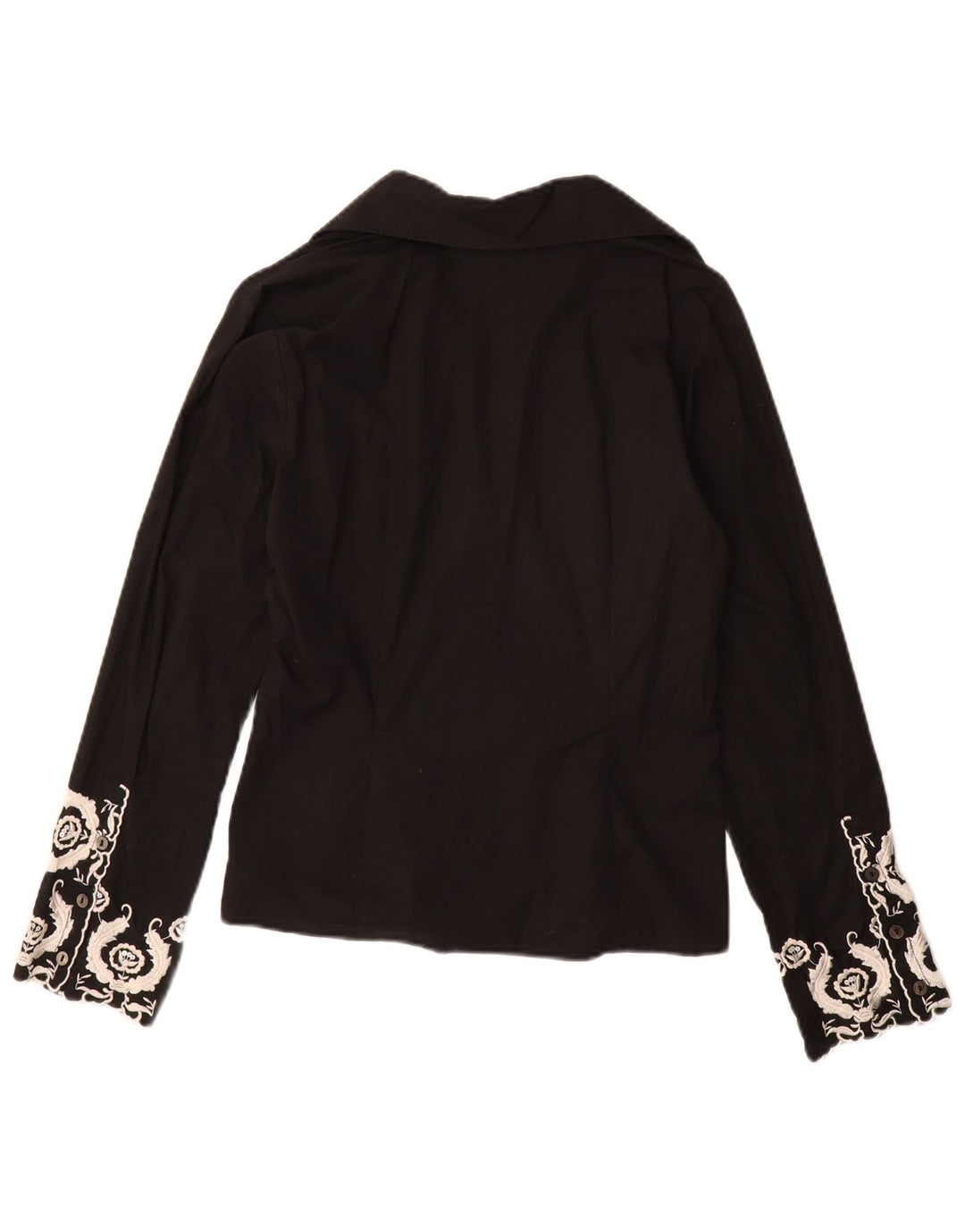 Bluză cămașă pentru femei Naracamicie UK 12 Medium Black Floral Bumbac