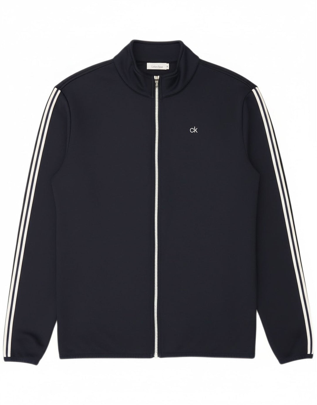 Jachetă de trening pentru bărbați Calvin Klein, poliester cu dungi mari, albastru