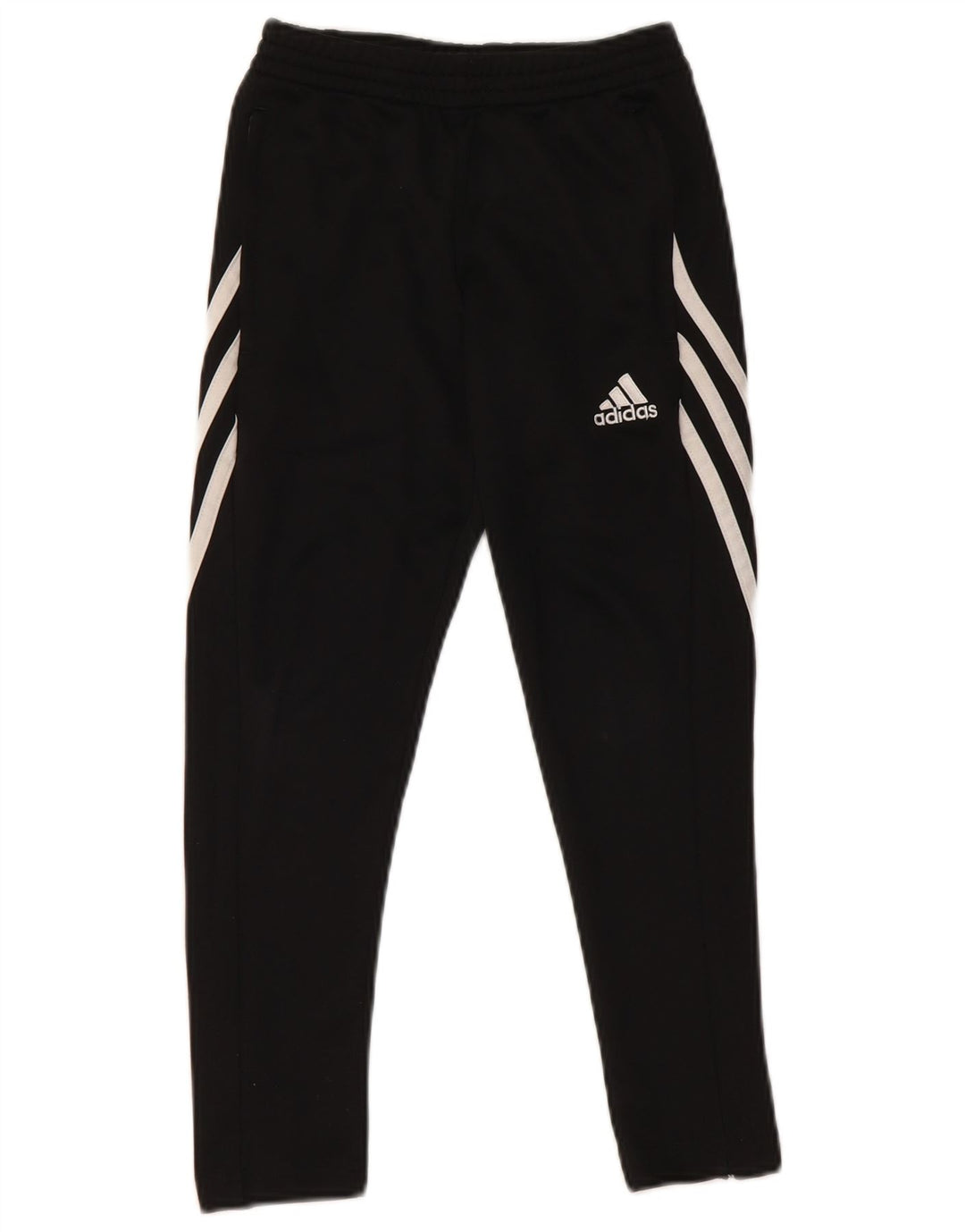 Pantaloni de trening ADIDAS Climalite pentru baieti 7-8 ani poliester negru mic