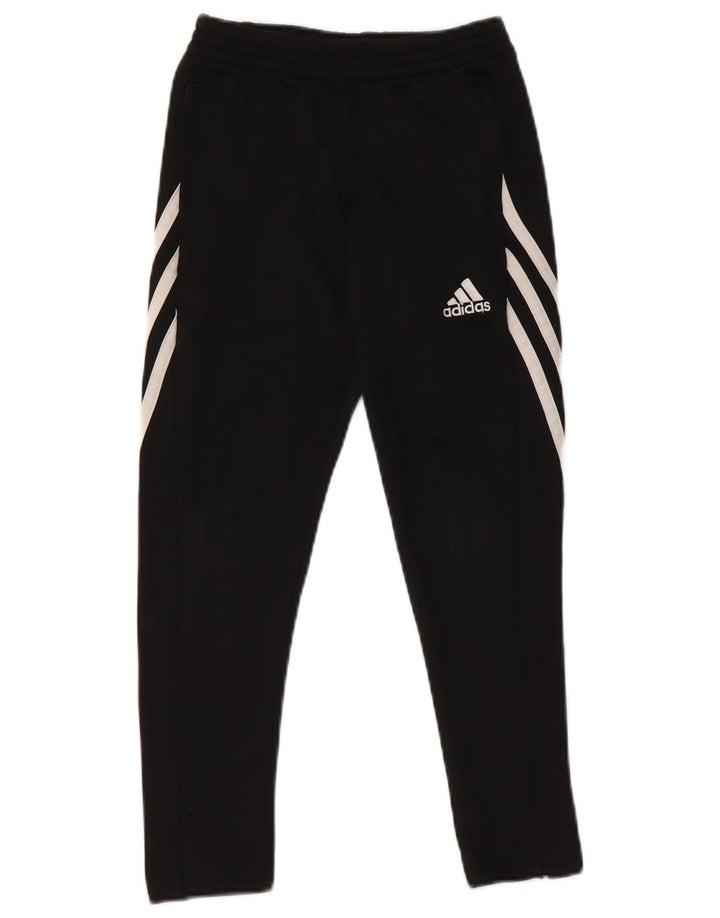 Pantaloni de trening ADIDAS Climalite pentru baieti 7-8 ani poliester negru mic