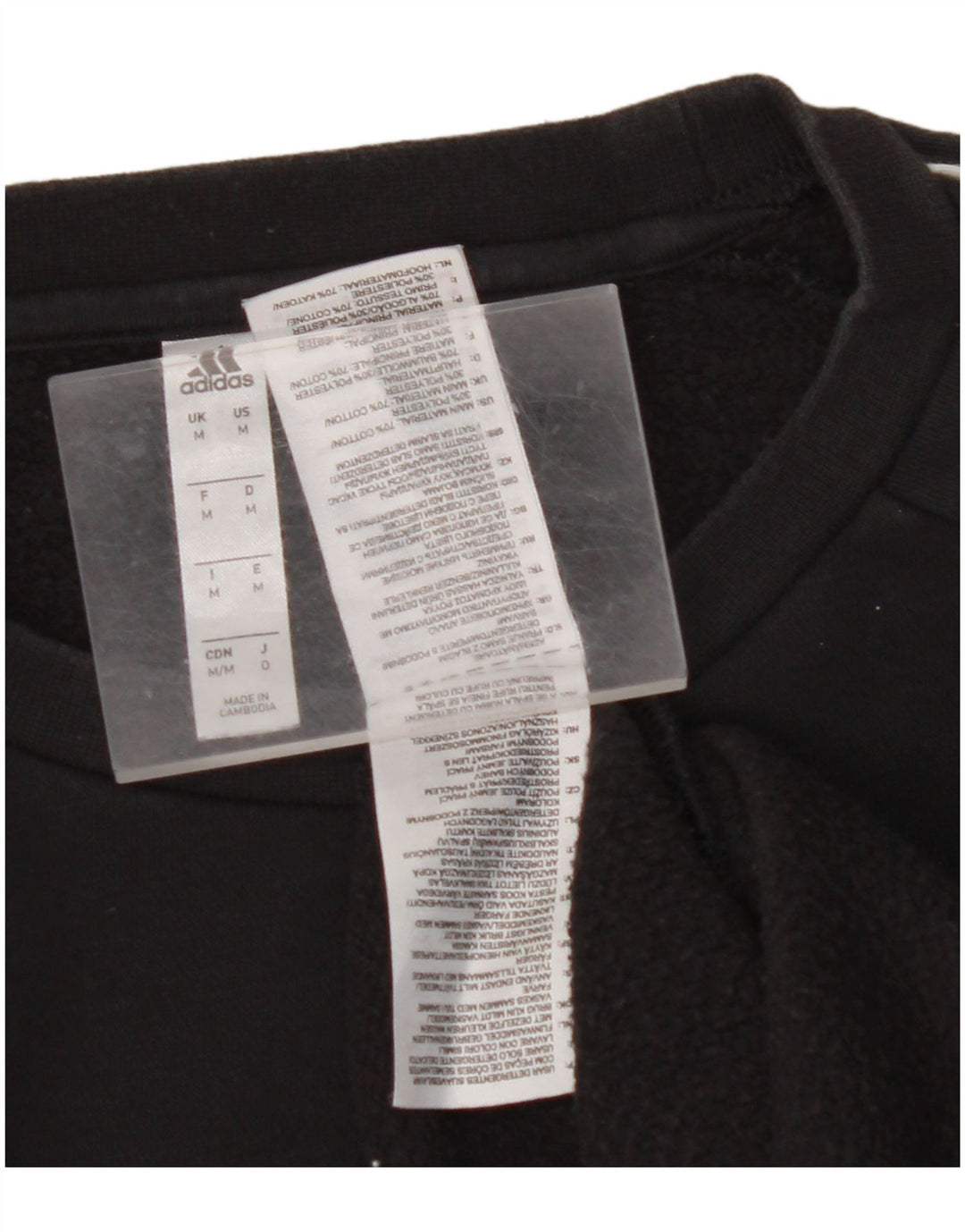 Pulover pentru bărbați ADIDAS, bumbac mediu negru