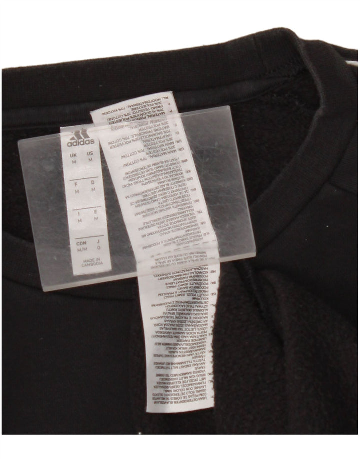 Pulover pentru bărbați ADIDAS, bumbac mediu negru