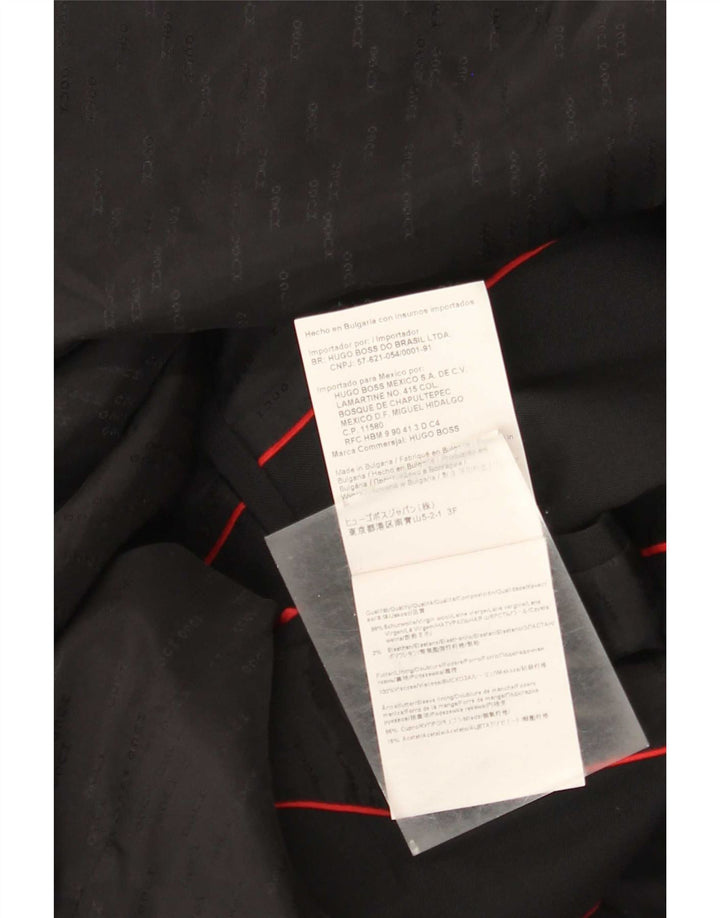 Blazer pentru bărbați Hugo Boss cu 2 nasturi EU 50 Lână mare neagră