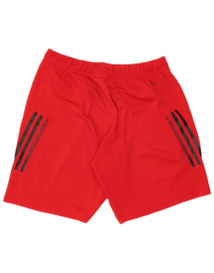 Pantaloni scurți sport Aeroready Adidas pentru bărbați, poliester roșu mare