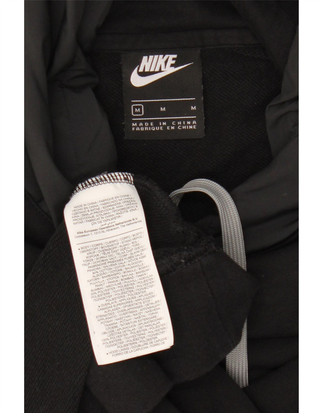 Pulover Nike Grafic pentru bărbați, bumbac mediu negru