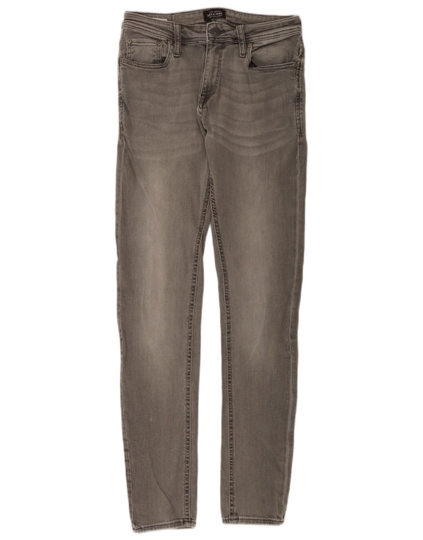 Jeans skinny pentru bărbați Jack & Jones W30 L32 bumbac gri