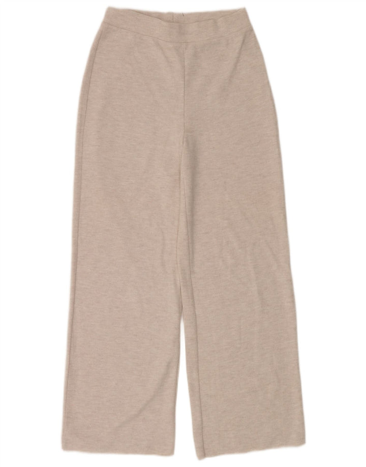 Pantaloni de trening Zara pentru femei UK 12 Medium Bej Poliester cu pete