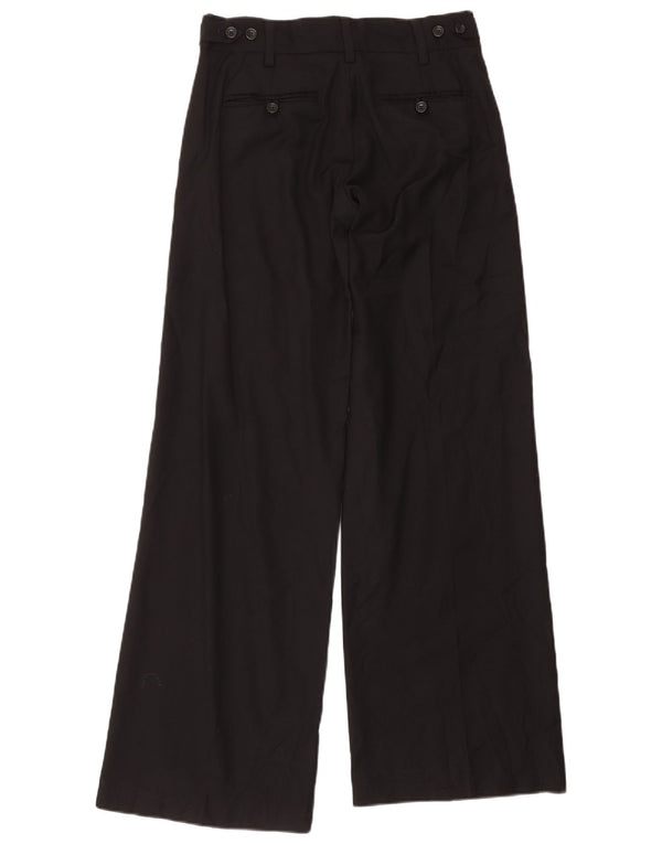 French Connection Pantaloni de costum pentru femei cu picioare largi UK 8 Small W32 L34 Black