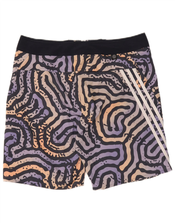 Pantaloni scurți de înot pentru bărbați Adidas cu model abstract, poliester multicolor mare