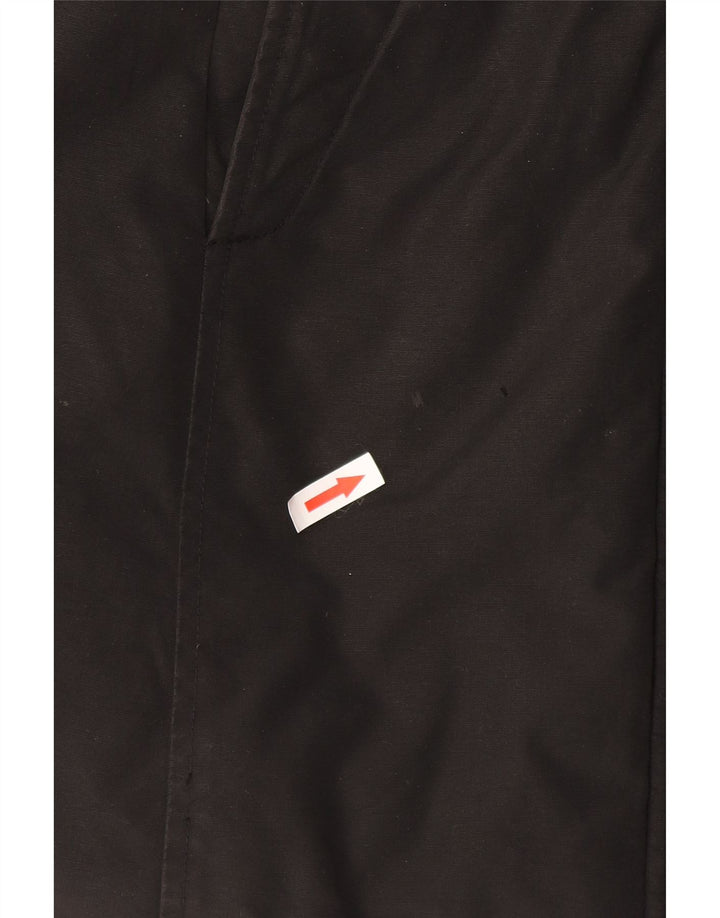 Jachetă căptușită cu glugă Woolrich pentru femei UK 14, bumbac mediu negru