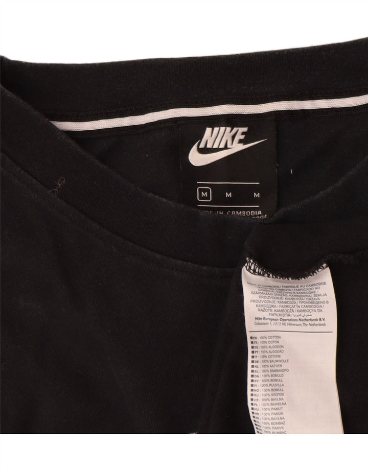 Tricou grafic Nike pentru bărbați Top mediu negru bumbac