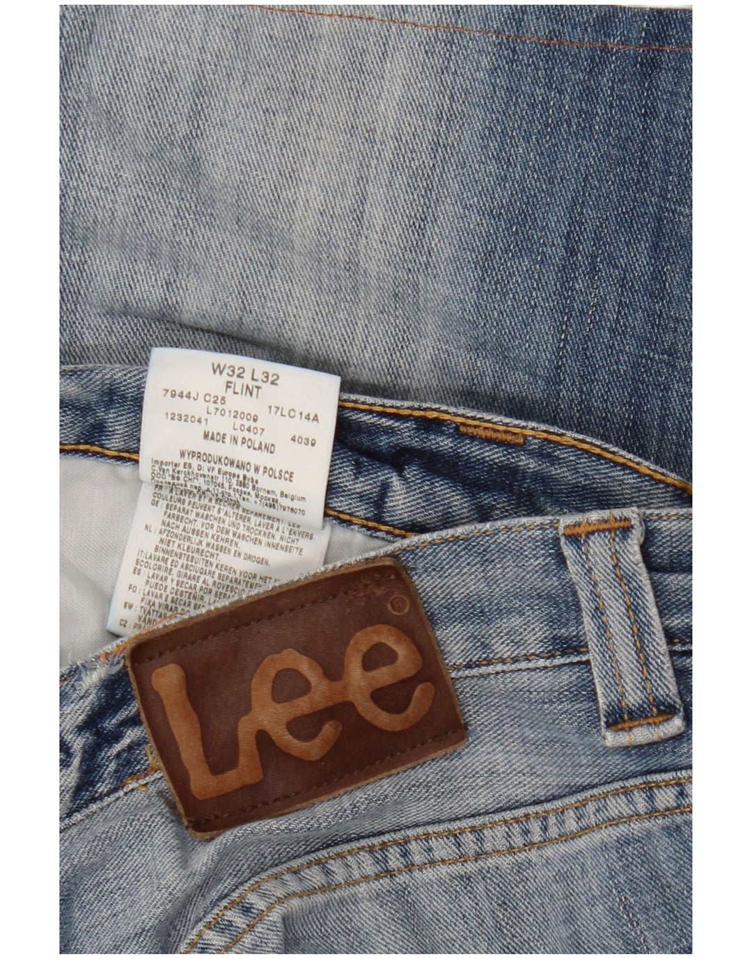 Pantaloni scurți LEE Flint Denim W32, bumbac albastru mediu