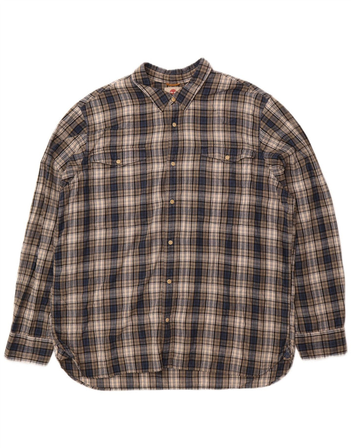 Cămașă de flanel pentru bărbați Timberland, 3XL, gri din bumbac