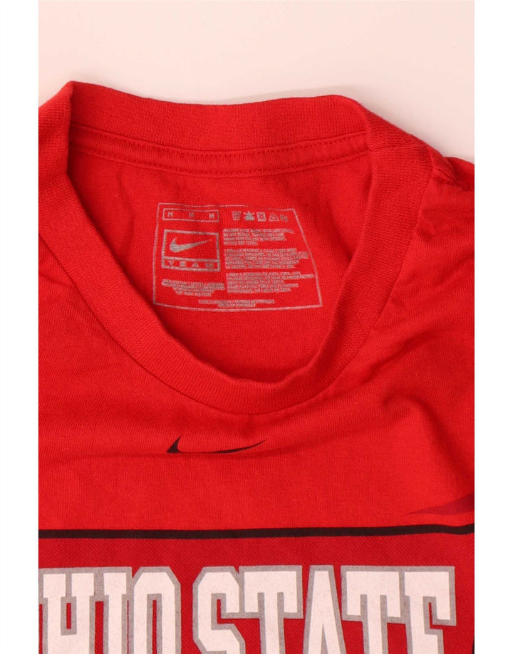 Tricou grafic Nike pentru bărbați Ohio State Buckeyes Top, bumbac roșu mediu