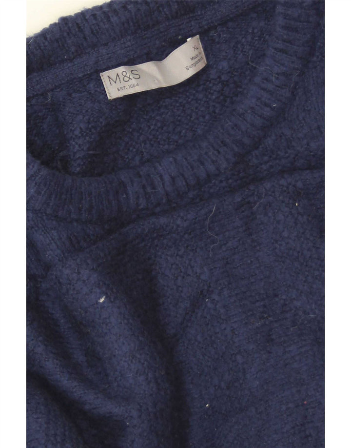 Pulover pentru bărbați Marks & Spencer, cu gât crew, XL, bleumarin