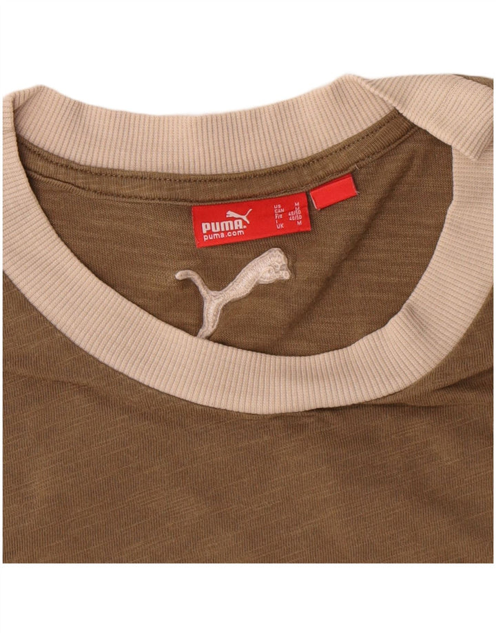 Tricou grafic Puma pentru bărbați Top din bumbac maro mediu