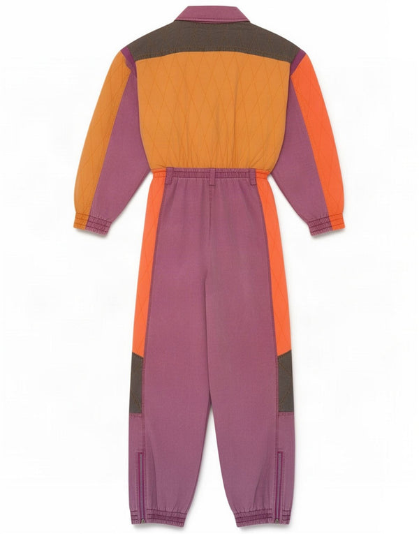 Salopetă de schi pentru femei cu grafică Lutha UK 10 Small Multicolor Colorblock
