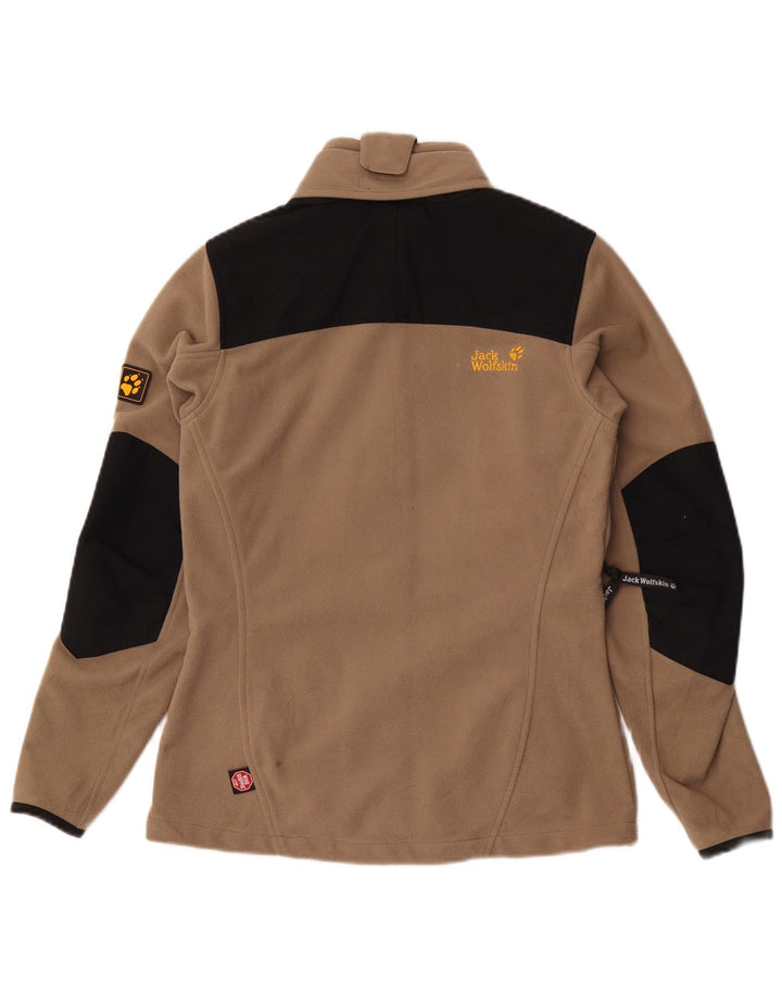 Jachetă fleece pentru femei JACK WOLFSKIN UK 10 mic maro poliester bloc de culoare