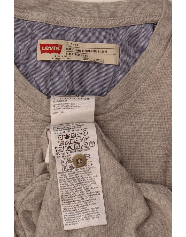 Levi's Slim Fit Top cu mânecă lungă, bumbac, gri mic