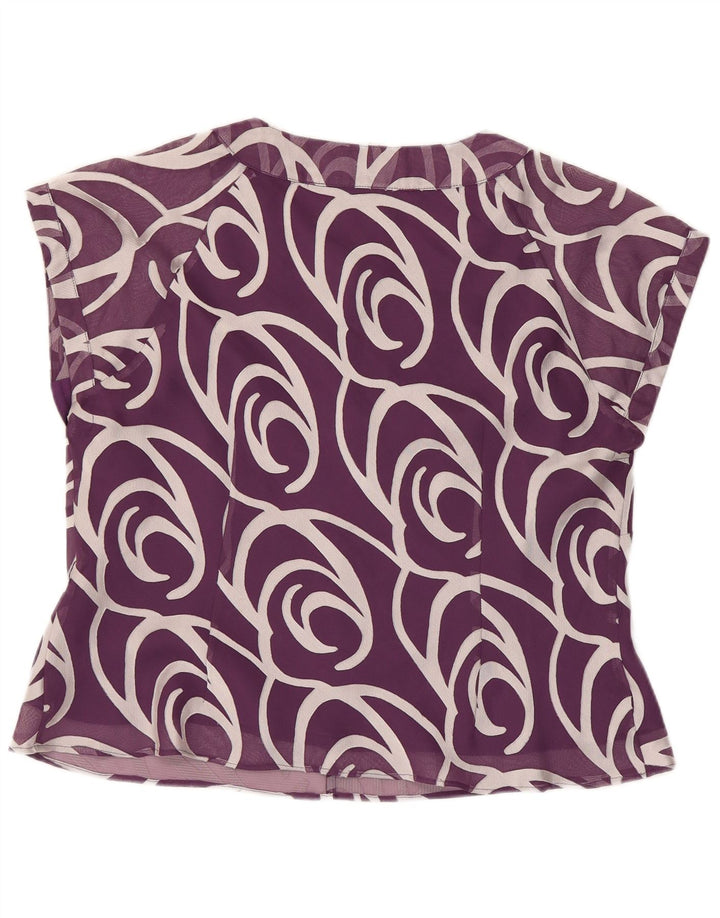 Bluză pentru femei Jacques Vert, cu model abstract, UK 18 XL Viscoză violet