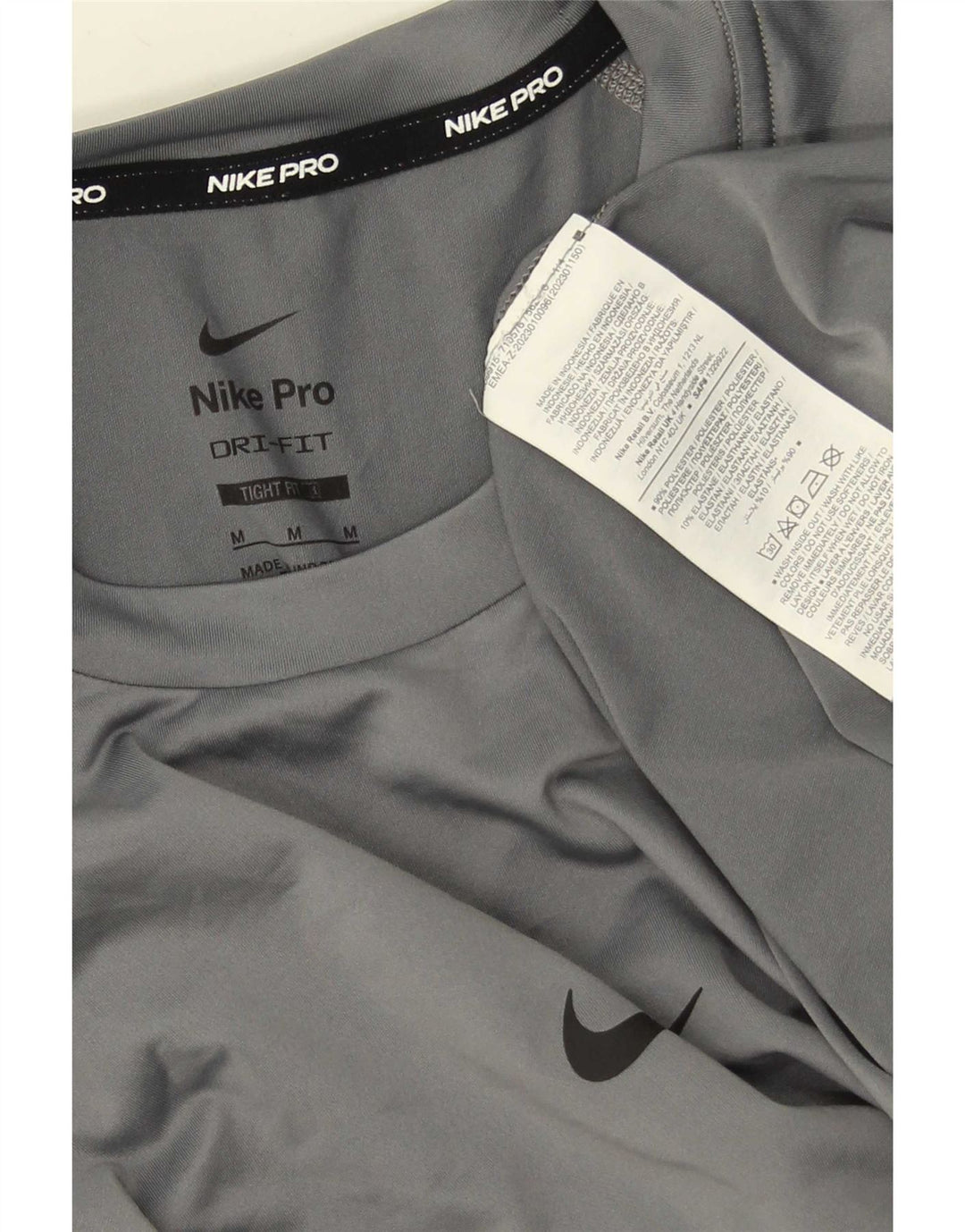 Tricou pentru bărbați Nike Tight Fit Top Medium Gri Poliester