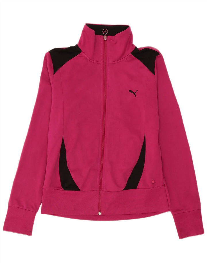 Jachetă de trening pentru femei Puma UK 14, poliester color bloc de culoare roz mediu
