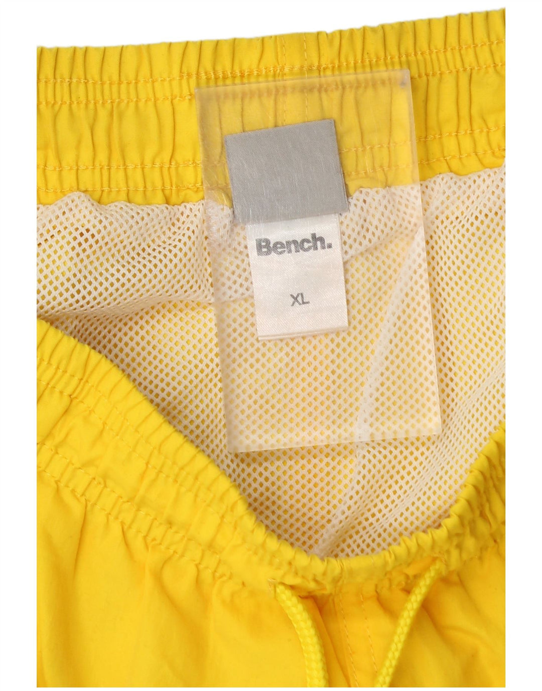 BENCH Mens Graphic Swimming Shorts XL Yellow Polyester