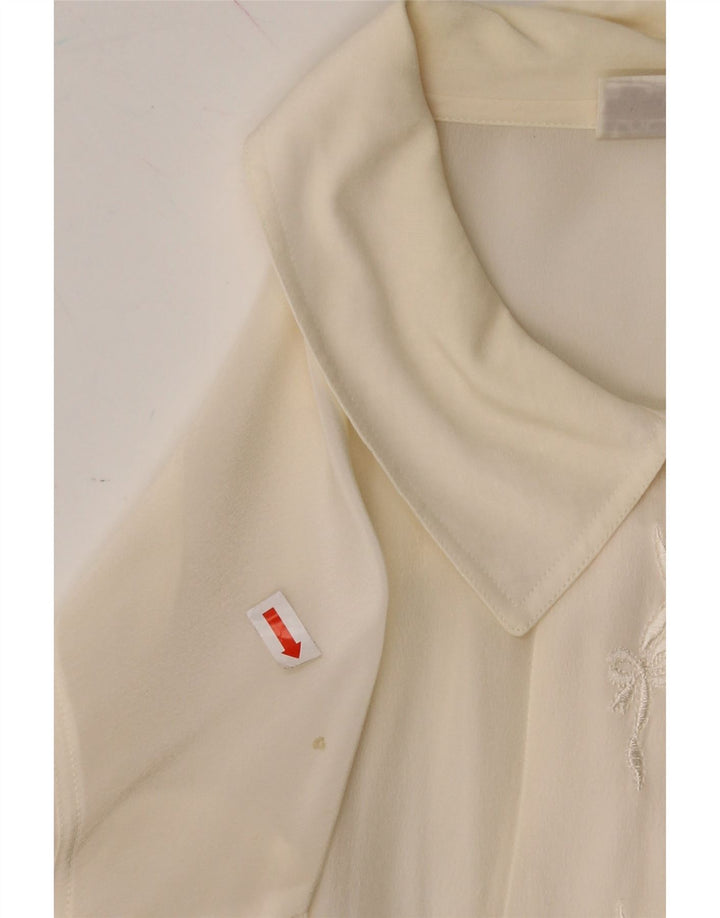 VINTAGE Womens Shirt Blouse IT 50 XL Off White Acetate Vintage Vintage and Second-Hand Vintage from Messina Hembry 