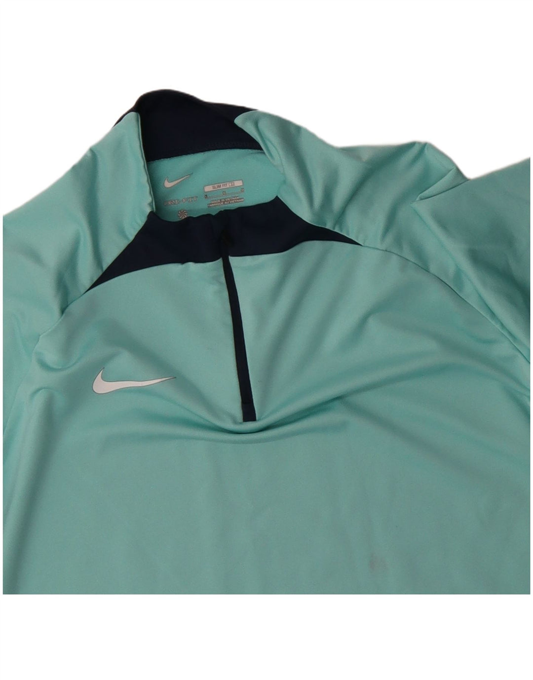 Top de trening Nike Dri Fit, cu fermoar și gât, pentru femei, Marea Britanie 16 Turcoaz
