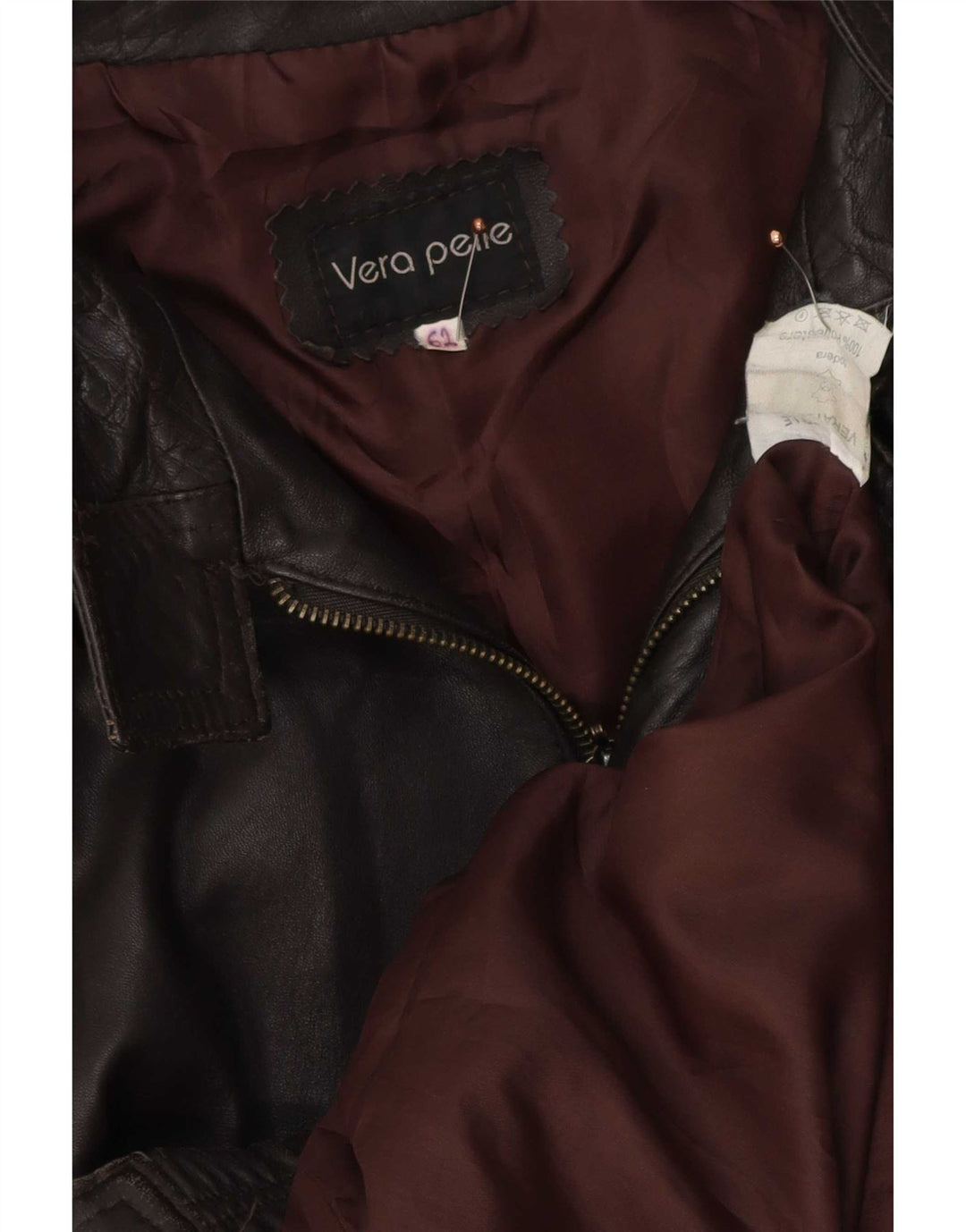 Jachetă de piele vintage pentru bărbați IT 62 4XL neagră