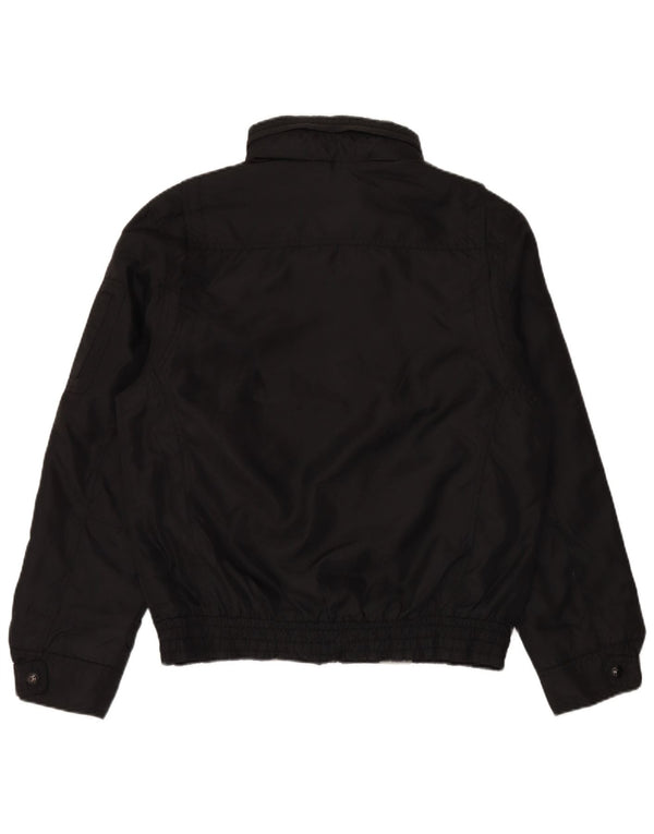 Bomber pentru bărbați cu glugă ZARA UK 40, mare, negru, nailon